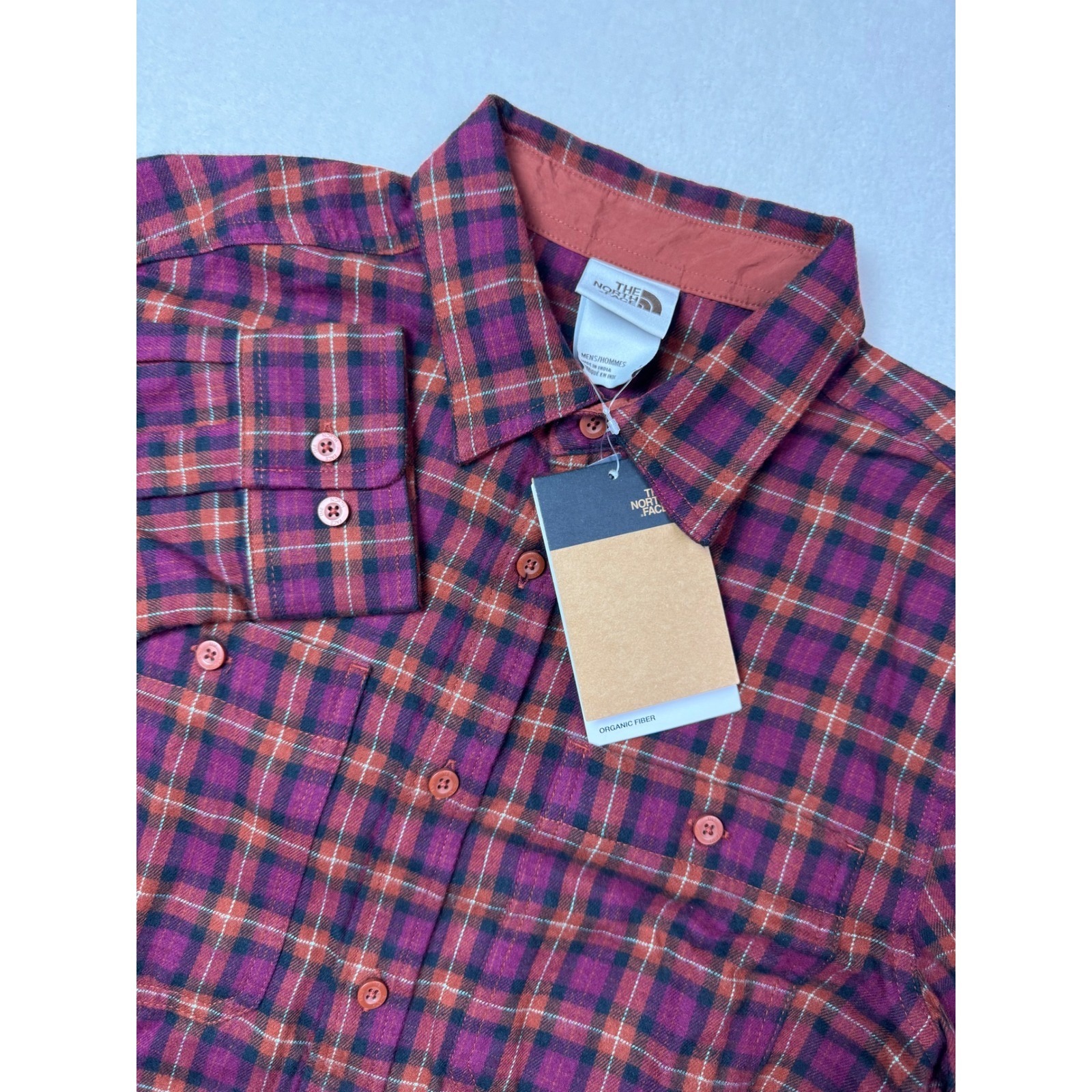 The North Face Arroyo Men's 2xl Brown Red Plaid Cotton Button Down Shirt New